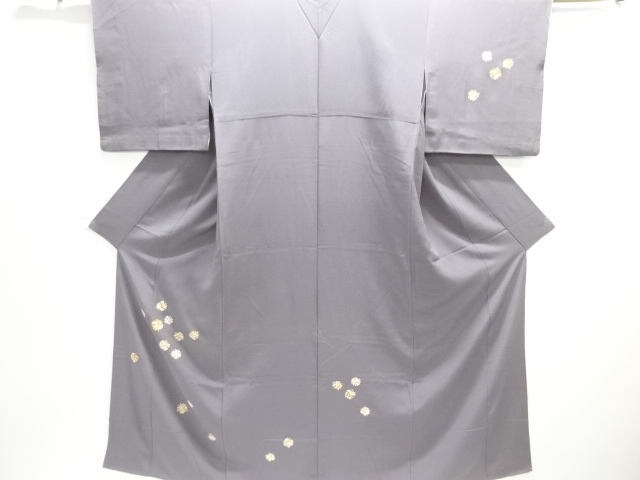 JAPANESE KIMONO / HOMONGI / SILK / YOUNG PINE & FLORAL CLASSICAL PATTERN
